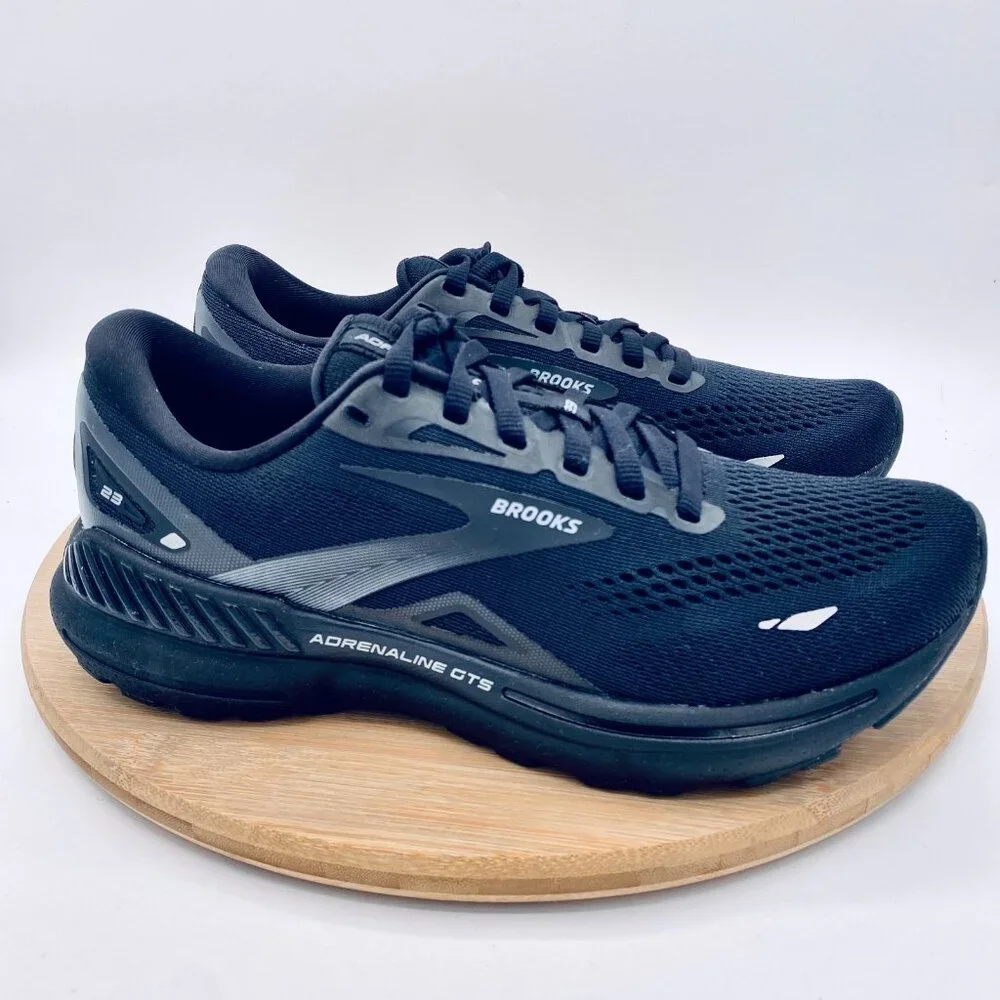 Brooks Adrenaline GTS 23 Running Shoes Womens 7.5 Black Mesh Trainers Sneakers